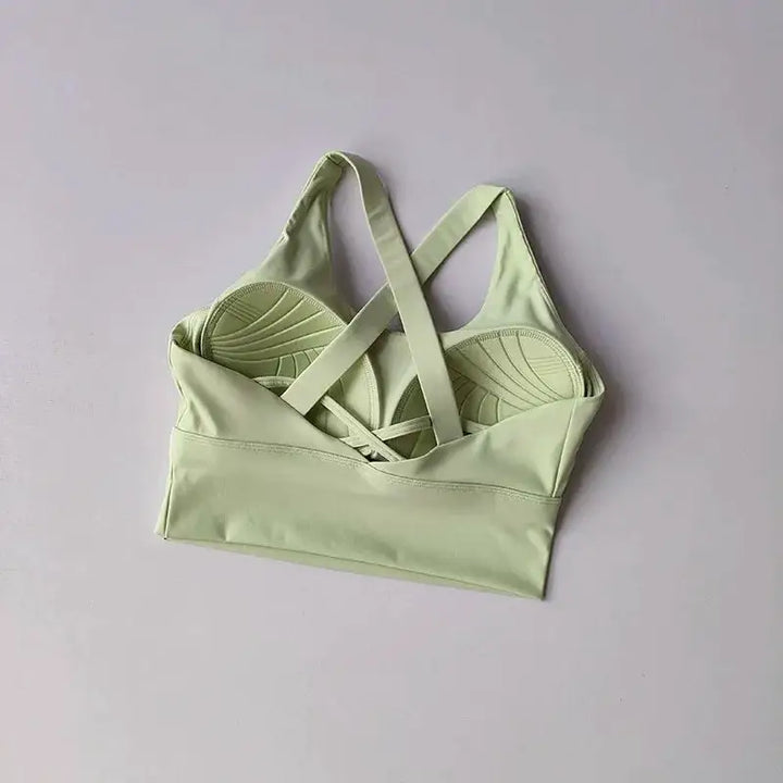 Shockproof High-Intensity Exercise Fitness Bra All-In-One Cup Running Gathered Yoga Beauty Back Breathable Sports Bra for Women