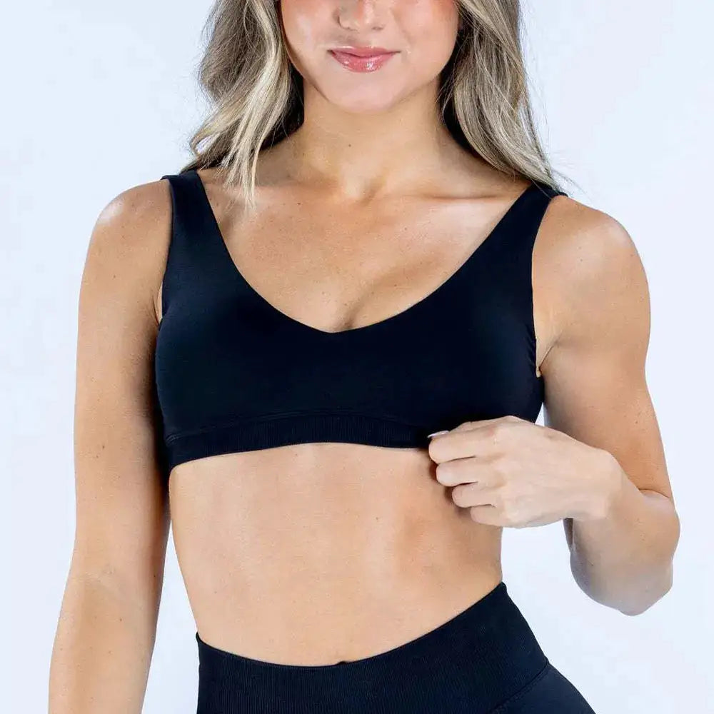 NCLAGEN Impact Scoop Back Bra High Support Yoga Tops Women Push-up Gym Clothes Pilates Sports Underwear Quick Dry Workout Vest