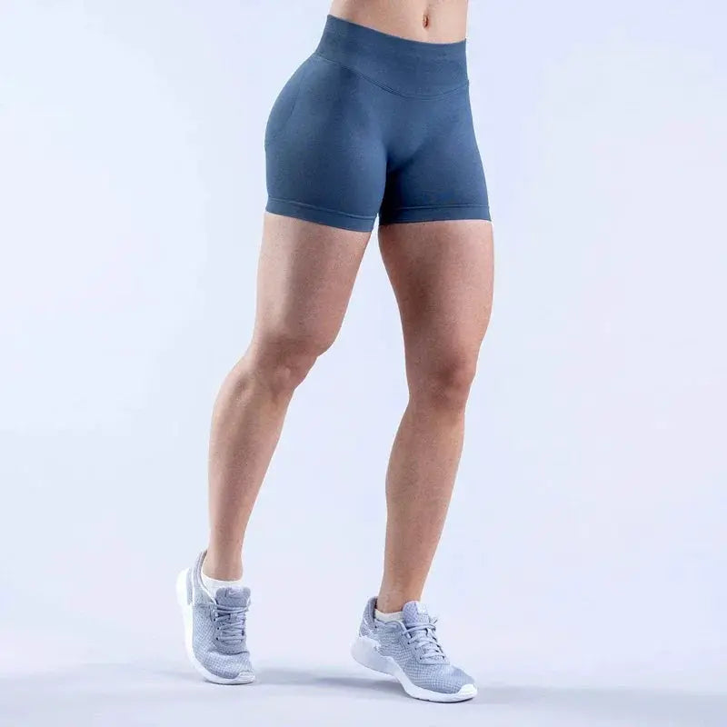 Womens Seamless Scrunch Butt Biker Shorts For Yoga Wear