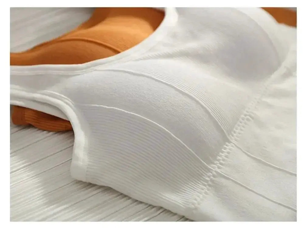 Seamless Crop Tops for Women with Built In Bra Support