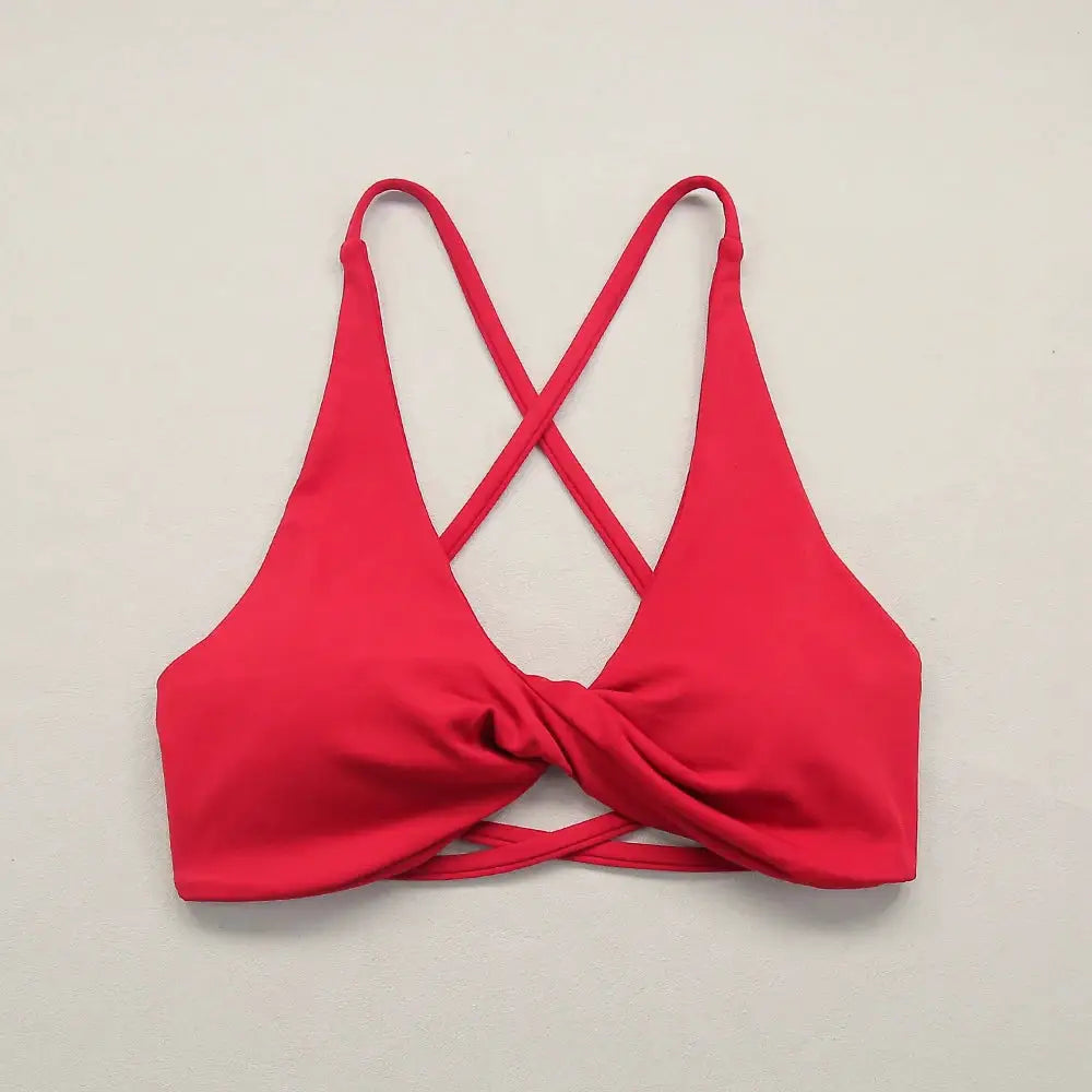 Sexy Slim Shoulder Straps Somfortable High Stretch Sports Underwear Gym Workout Breathable Detachable Yoga Bra