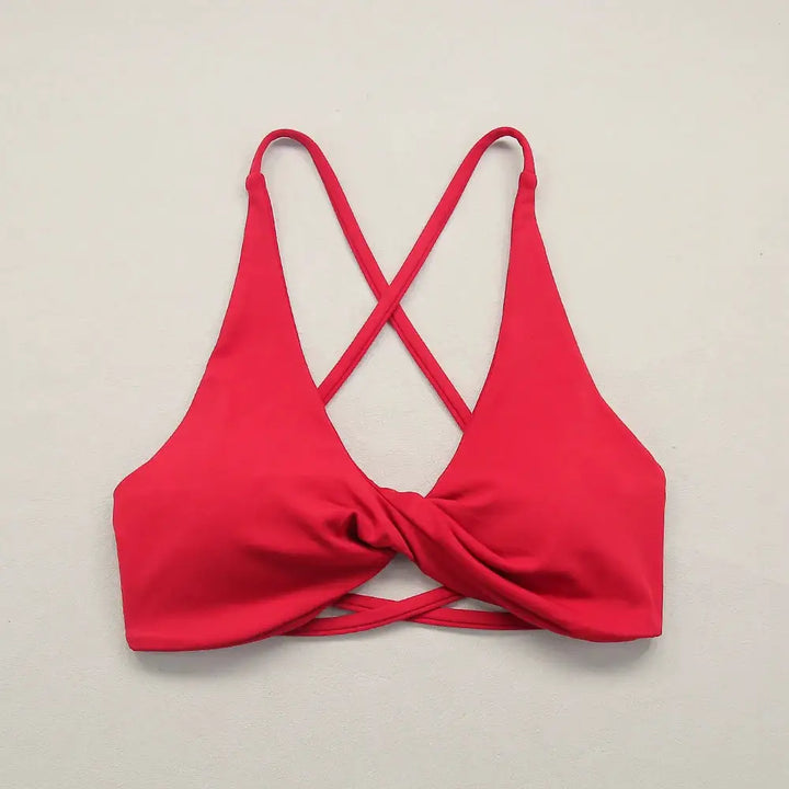 Sexy Slim Shoulder Straps Somfortable High Stretch Sports Underwear Gym Workout Breathable Detachable Yoga Bra