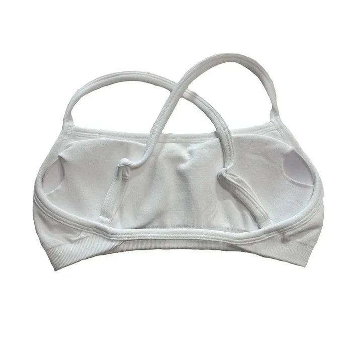 Seamless Backless Sports Bra For Women Medium Support Crop