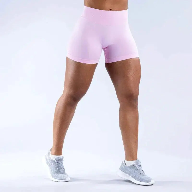 Womens Seamless Scrunch Butt Biker Shorts For Yoga Wear