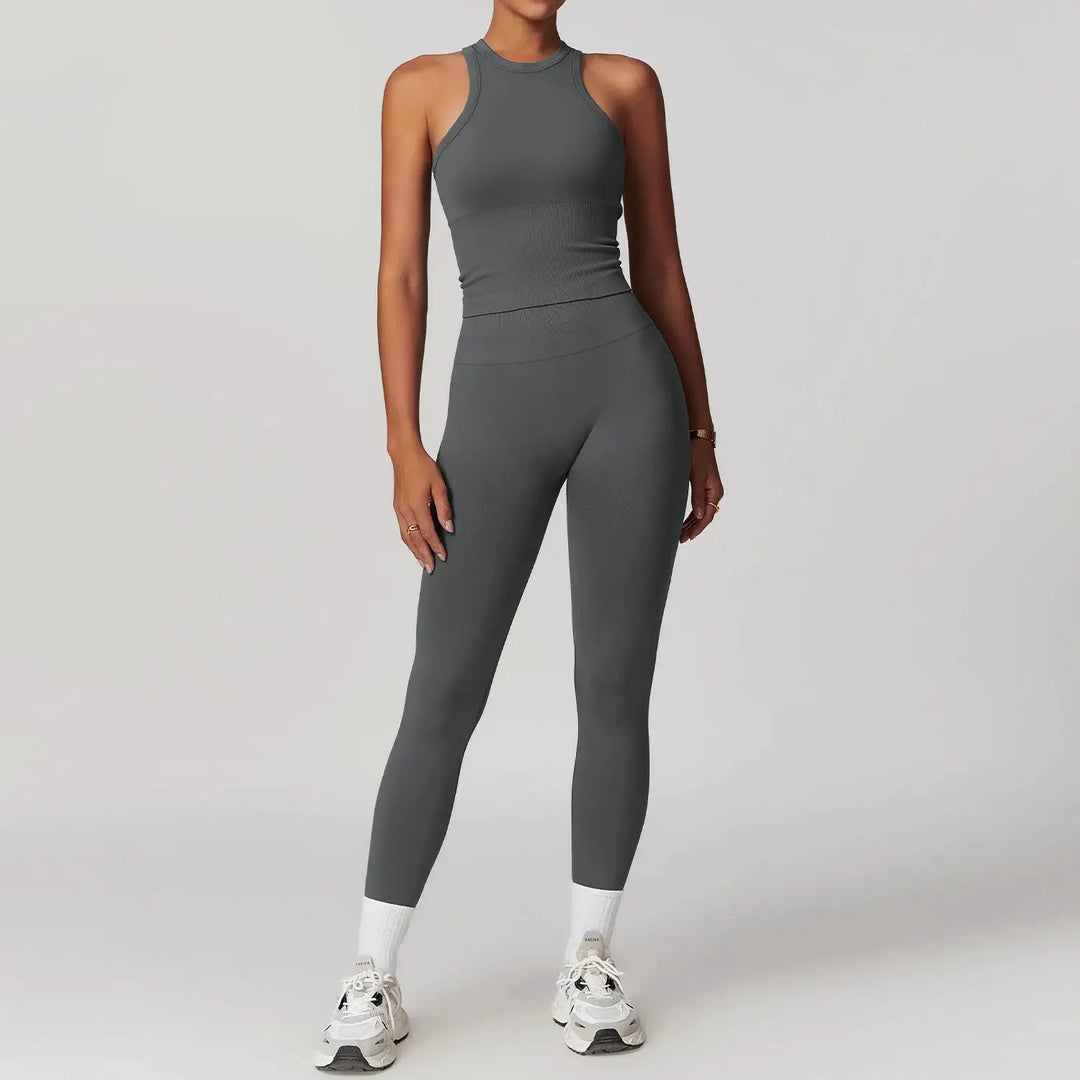 2/3/4PCS Yoga Set Gym Clothes Sportswear Seamless Yoga Suits For Women Fitness Long Sleeved Tracksuits Sports Bra Gym Leggings