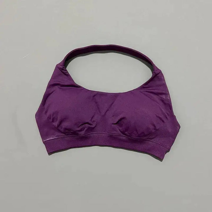 Sports Bra Women Seamless Yoga Halter Bra Top High Support Open Back Bra Fitness Push-up Activewear Workout Gym Underwear