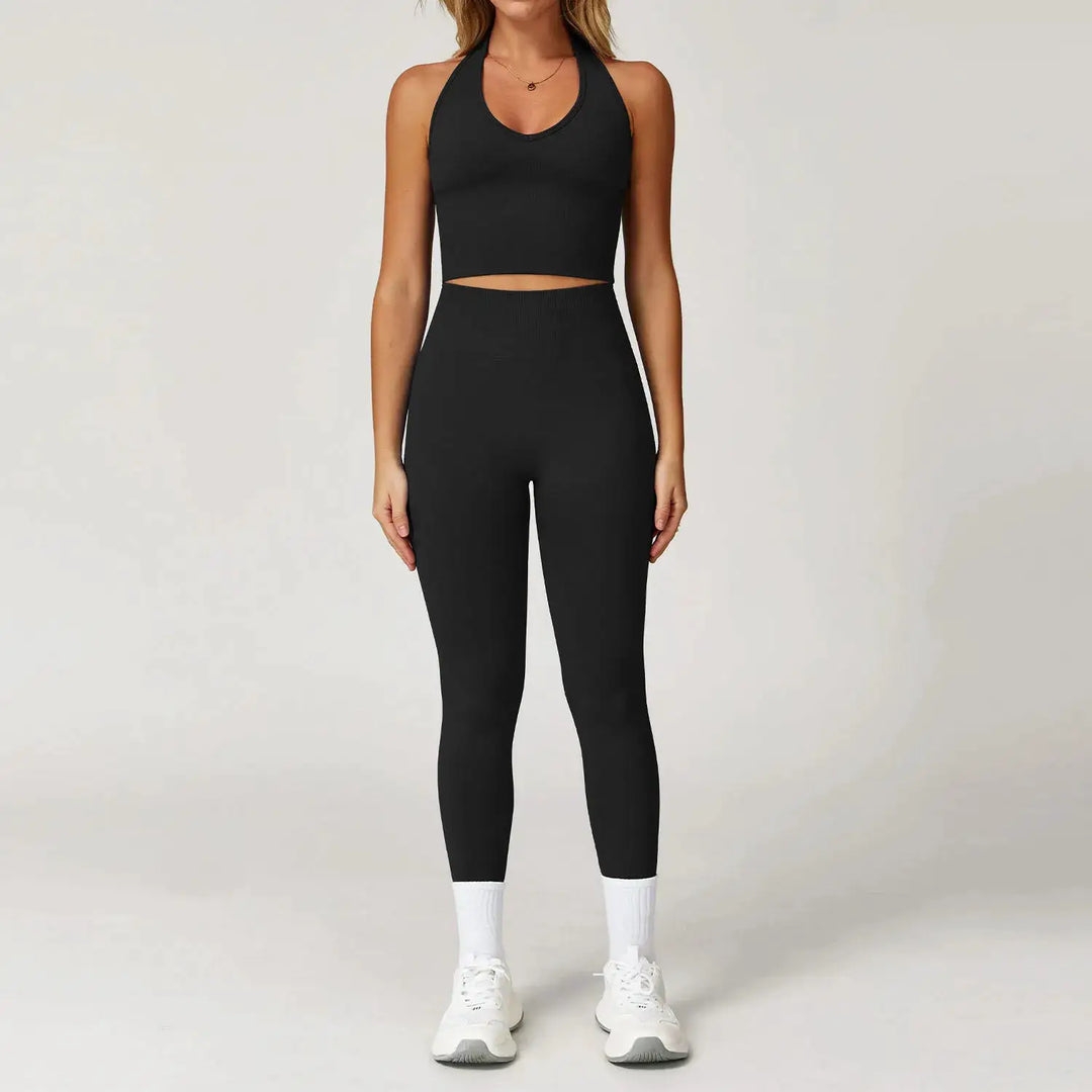 2/3/4PCS Yoga Set Gym Clothes Sportswear Seamless Yoga Suits For Women Fitness Long Sleeved Tracksuits Sports Bra Gym Leggings