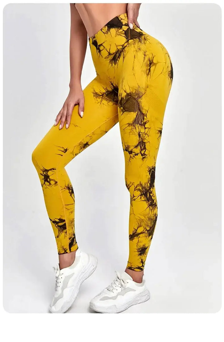 Tie Dye High Waist Seamless Leggings For Women Yoga 2023