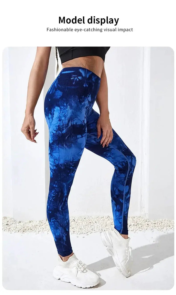 Tie Dye High Waist Seamless Leggings For Women Yoga 2023