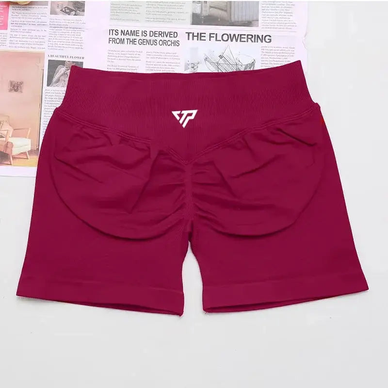 Keep That Pump Yoga Shorts Gym Shorts Recoil Scrunch Shorts Womem Seamless Silicone Printed High Quality Fitness Sport Shorts