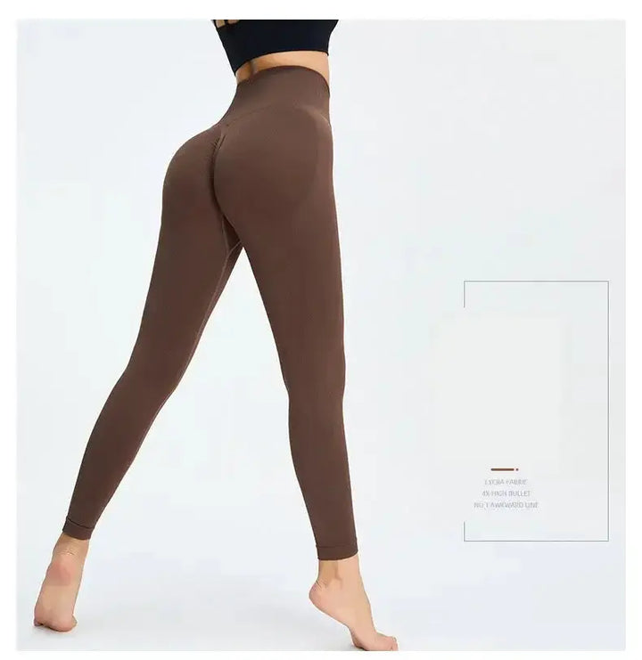 Nude Yoga Pants Women High Waist Seamless Hip Lifting