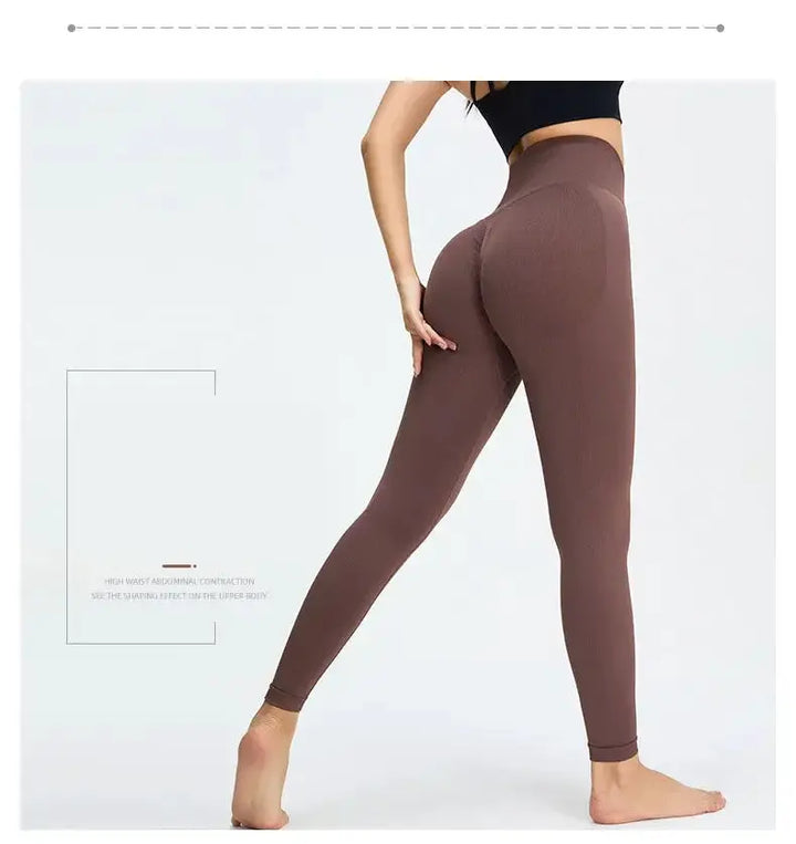 Nude Yoga Pants Women High Waist Seamless Hip Lifting