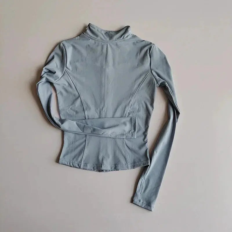Outdoor Sports Long Sleeve Women Slim Yoga Top For Active