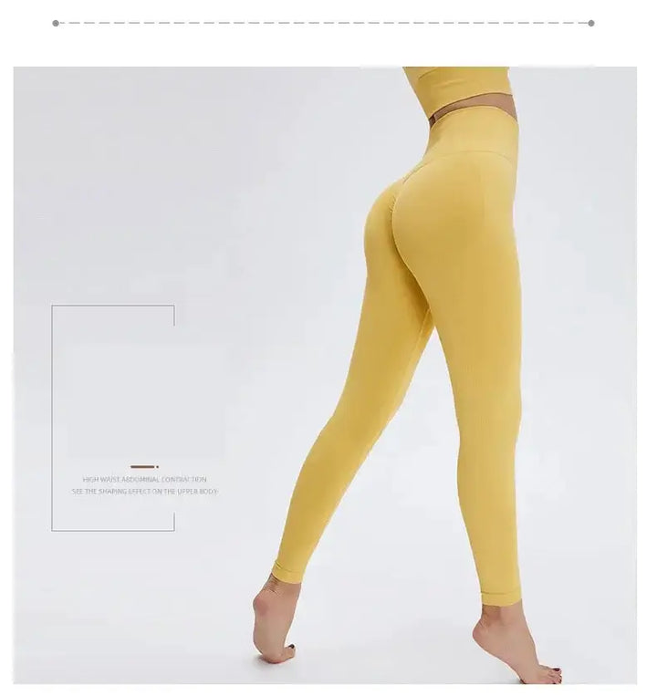 Nude Yoga Pants Women High Waist Seamless Hip Lifting