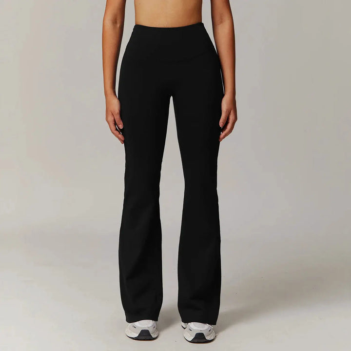 High Waist Wide Leg Pants Leggings Women Tights Fitness Bell-bottoms Yoga Elastic Leggings Push Up Gym Workout Flared Pants