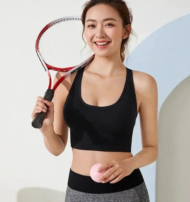 Seamless Shockproof Women Yoga Bra Tank Top Fitness