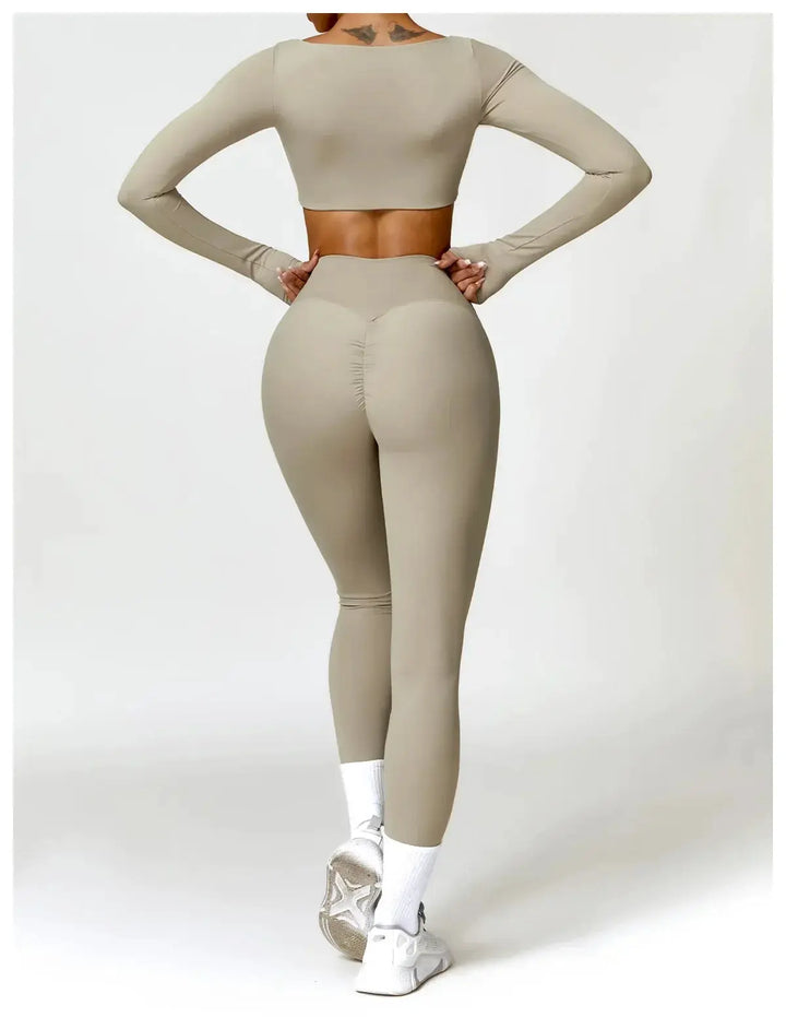 Women Yoga Sports Set Quick Dry 2 Piece Gym Outfit