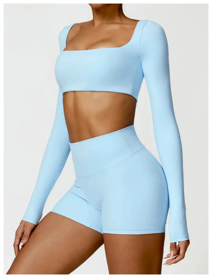 Women Yoga Sports Set Quick Dry 2 Piece Gym Outfit