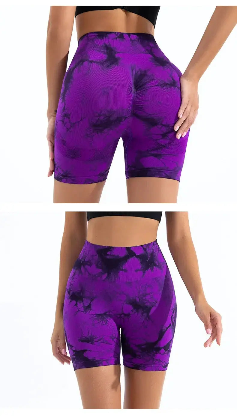 High Waisted Seamless Tie Dye Butt Lift Leggings For Women