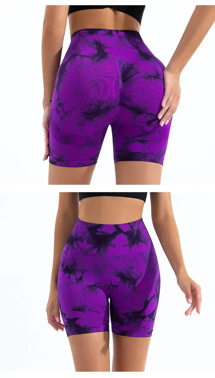 High Waisted Seamless Tie Dye Butt Lift Leggings For Women