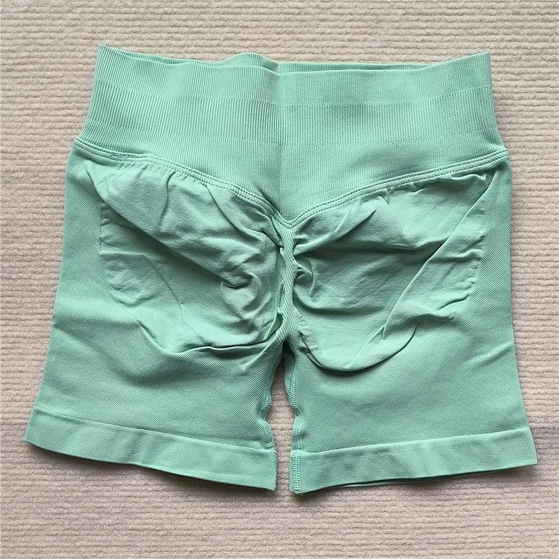 Womens Seamless Scrunch Butt Biker Shorts For Yoga Wear