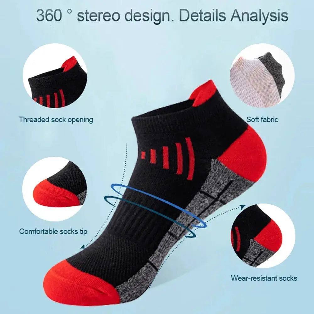 Unisex Organic Cotton Ankle Socks Breathable Sports Casual