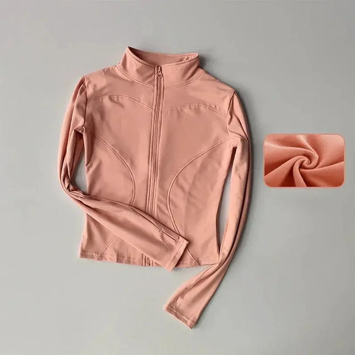 Outdoor Sports Long Sleeve Women Slim Yoga Top For Active