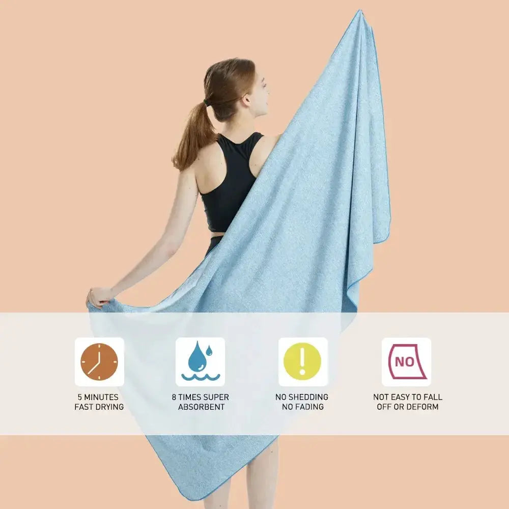 Quick Drying Silver Ion Microfiber Gym Towel Essential