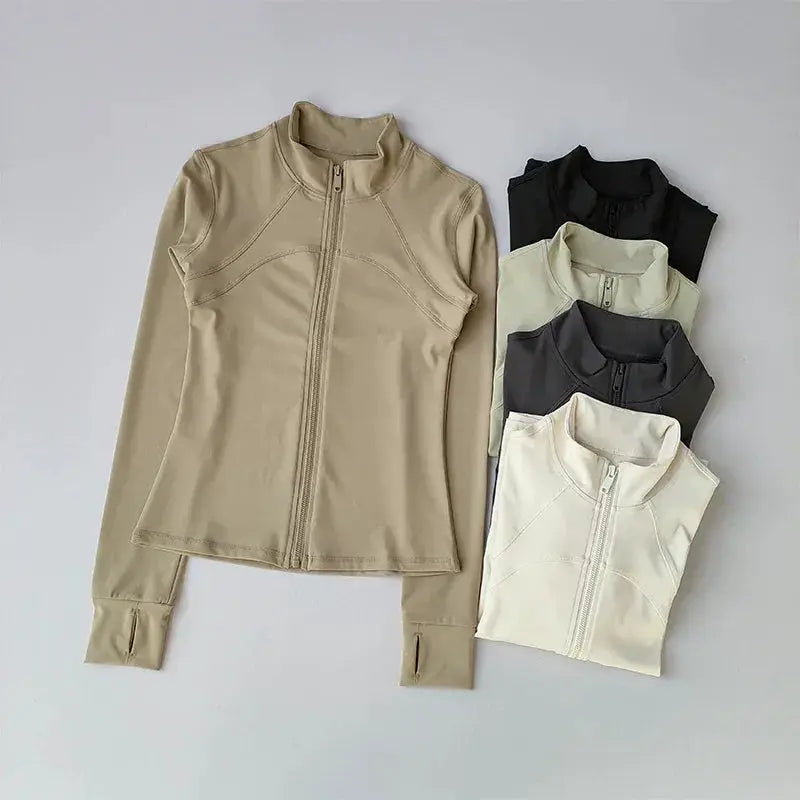 Yoga Suit Women High End Standing Collar Long Sleeve Jacket