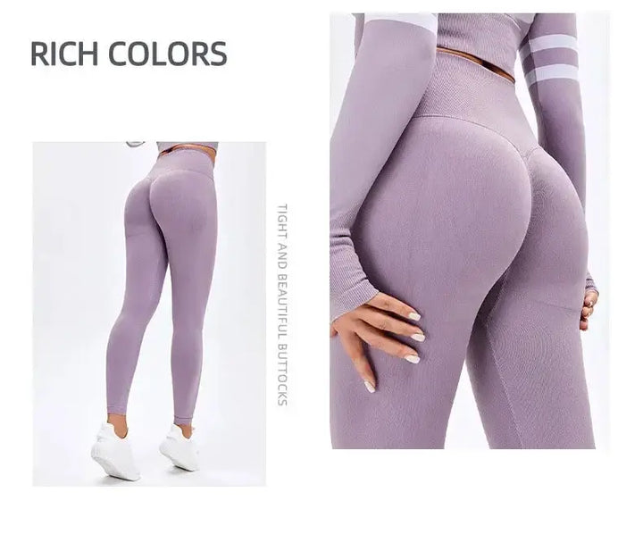 Nude Yoga Pants Women High Waist Seamless Hip Lifting