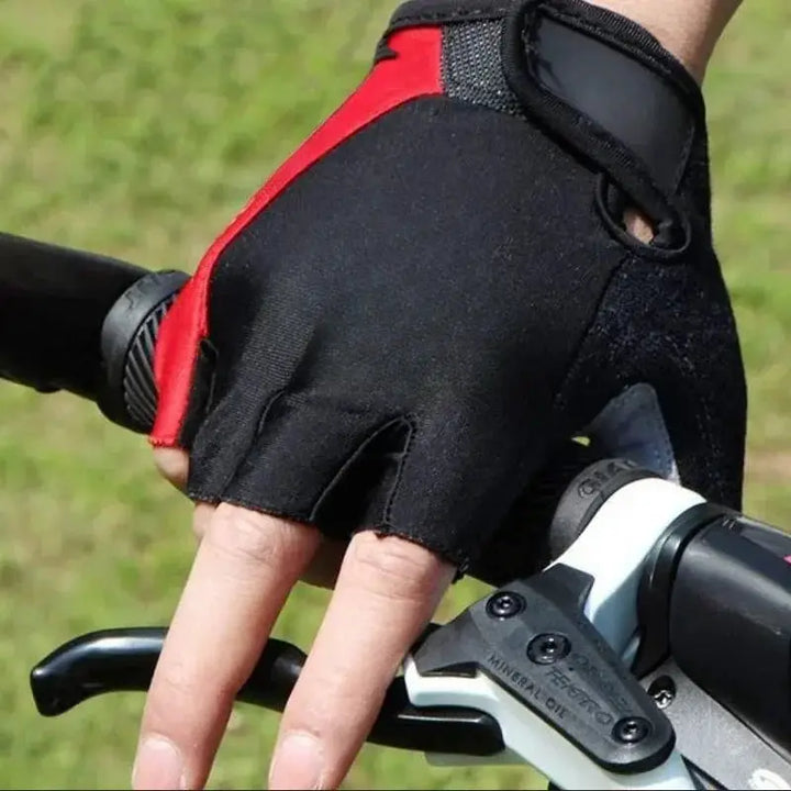 Half Finger Cycling Gloves Unisex Anti Slip Breathable Shock