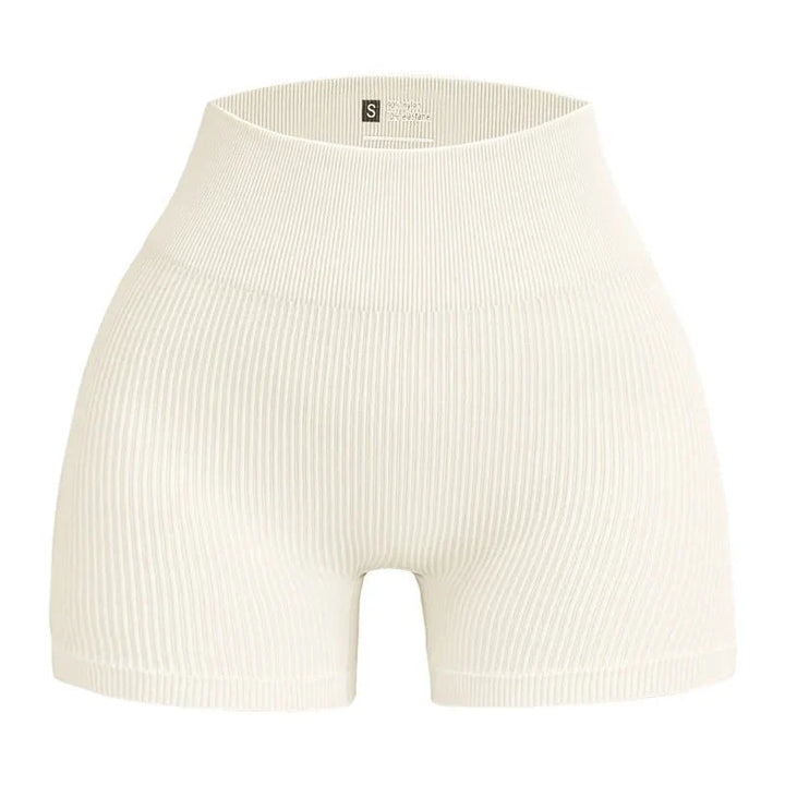 ZenFlex High Waisted Yoga Shorts - Lift And Shape Seamless Knit Ribbed TextureXt